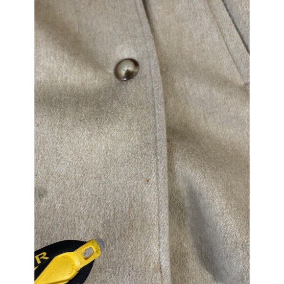 Vtg Herman Kay Women’s Wool Beige Button Up Coat Front Pockets Sz XL See Details - Picture 12 of 15